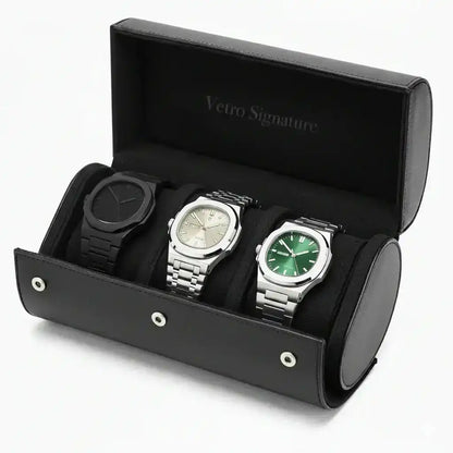 VETRO Collection – 3 Timepieces + Gift Case