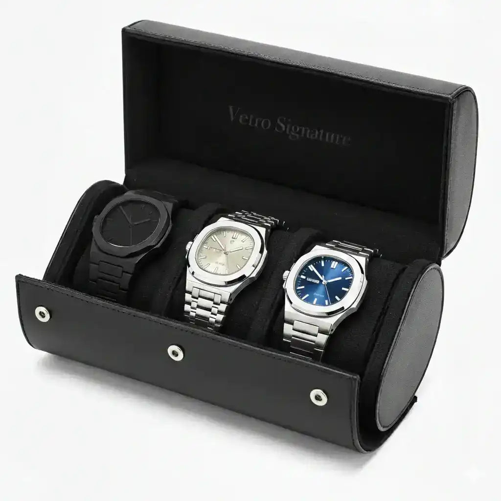 VETRO Collection – 3 Timepieces + Gift Case